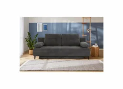 Zetelbed Till 2-persoons - stof - middengrijs met opbergruimte