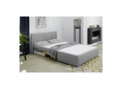 Zetelbed Torben 2-zit - stof - grijs