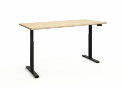 Zit sta bureau Flexo-2 200x80xH73-123cm - decor - zand eik