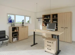 Zit sta bureau Flexo-2 200x80xH73-123cm - decor - zand eik