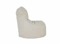 Zitzak Pesaro 75x65x95cm - stof - ivoor