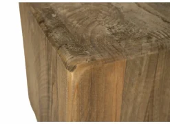 Zuil Qubit 20x20x20cm - gerecycleerd den massief - naturel