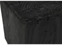 Zuil Qubit 20x20x20cm - gerecycleerd den massief - zwart