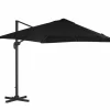Zweefparasol Ekaterini 300x300cm - zwart met beschermhoes